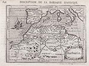 "Barbaria" - North Africa Afrika Afrique du Nord Nordafrika map Karte carte