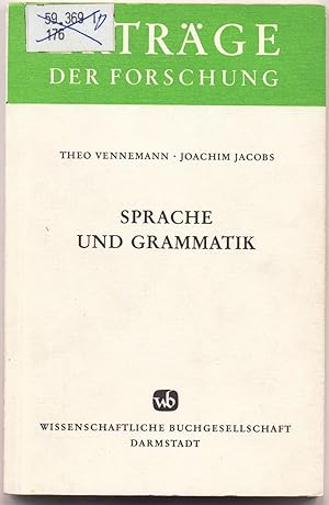 Bild des Verkufers fr Sprache und Grammatik Grundprobleme der linguistischen Sprachbeschreibung zum Verkauf von avelibro OHG