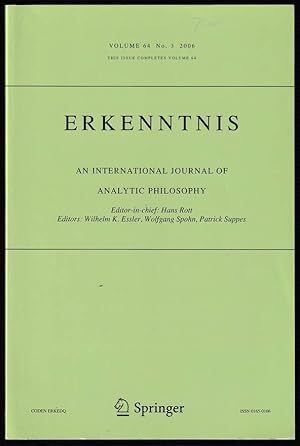 Seller image for Erkenntnis. Volume 64, issue 3, 2006. for sale by Antiquariat Dennis R. Plummer