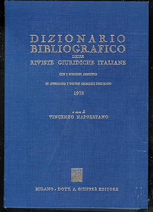 Bild des Verkufers fr Dizionario bibliografico delle riviste giuridiche italiane 1973 zum Verkauf von MULTI BOOK