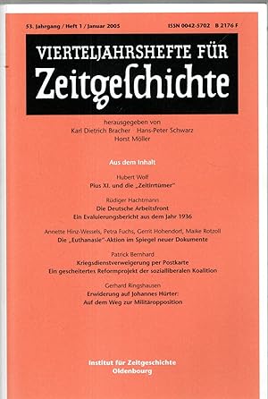 Seller image for Vierteljahreshefte fr Zeitgeschichte. 53. Jahrgang 2005, komplett in 4 Hefte u. Bibliographie for sale by Antiquariat Jterbook, Inh. H. Schulze