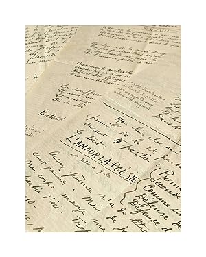 Paul ELUARD / Lettre autographe signée enrichie de trois poèmes
