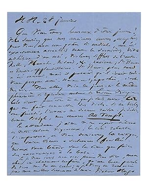 Image du vendeur pour Victor HUGO / Lettre autographe signe / Lucrce Borgia / Oeuvres / Eschyle mis en vente par Le Manuscrit Franais