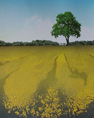 Seller image for Yellow Fields II: Original hand-drawn lithograph. for sale by Hornseys