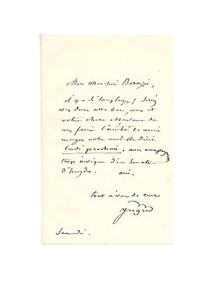 Jean-Auguste-Dominique INGRES / Lettre autographe signée / Invitation / Haydn