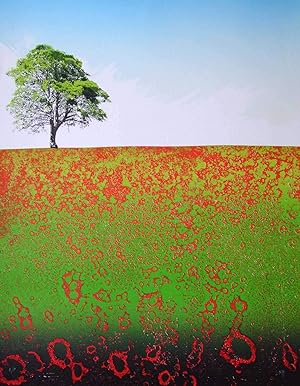 Seller image for Poppy Fields: Original hand-drawn lithograph. for sale by Hornseys