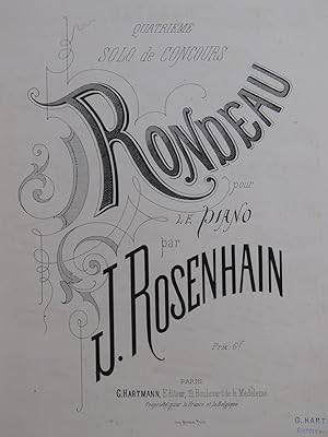 Seller image for ROSENHAIN Jacques Rondeau Piano ca1868 for sale by partitions-anciennes