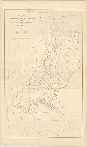 [The Grand Canyon]. Sketch Map of the Western Part of the Plateau Province showing the Faults of ...