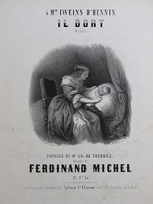 Seller image for MICHEL Ferdinand Il Dort Chant Piano ca1840 for sale by partitions-anciennes