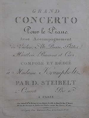 STEIBELT Daniel Grand Concerto No 4 Piano ca1805