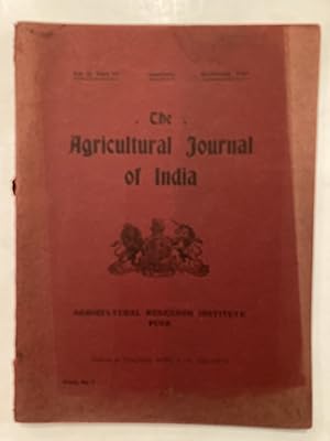 Bild des Verkufers fr The Agricultural Journal of India. VOL. II, PART IV, OCTOBER 1907 zum Verkauf von Joseph Burridge Books