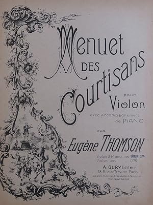 THOMSON Eugène Menuet des Courtisans Piano Violon