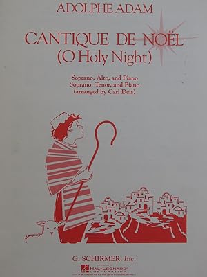 Imagen del vendedor de ADAM Adolphe Cantique de Nol O Holy Night Chant Piano a la venta por partitions-anciennes