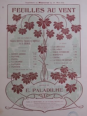 Seller image for PALADILHE E. Hermanita Chant Piano 1910 for sale by partitions-anciennes