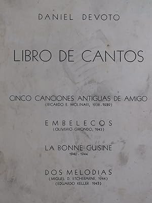 Imagen del vendedor de DEVOTO Daniel Libro de Cantos Chant Piano 1947 a la venta por partitions-anciennes