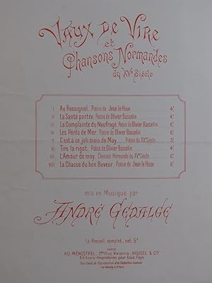 Image du vendeur pour GEDALGE Andr Au Rossignol Chant Piano 1890 mis en vente par partitions-anciennes