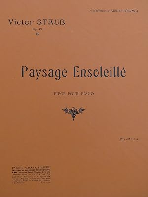 Seller image for STAUB Victor Paysage Ensoleill op 49 Piano 1936 for sale by partitions-anciennes