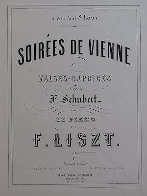 Imagen del vendedor de LISZT Franz Soires de Vienne Valse F. Schubert No 9 Piano XIXe a la venta por partitions-anciennes