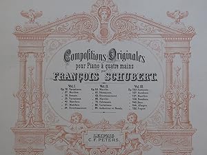 SCHUBERT Franz Compositions Originales Piano 4 mains