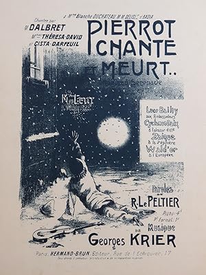 Seller image for KRIER Georges Pierrot chante et meurt Chant Piano for sale by partitions-anciennes