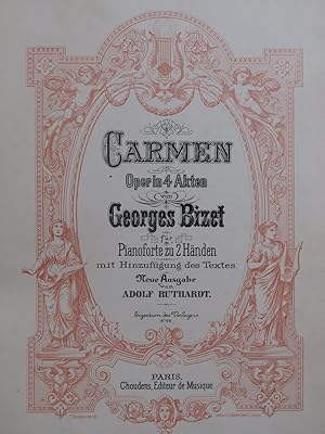 BIZET Georges Carmen Opéra Texte allemand Piano solo
