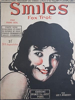 Imagen del vendedor de SALABERT Francis Smiles Fox-Trot Piano 1918 a la venta por partitions-anciennes