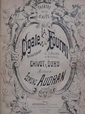 Seller image for AUDRAN Edmond La Cigale et la Fourmi Opra Chant Piano 1887? for sale by partitions-anciennes