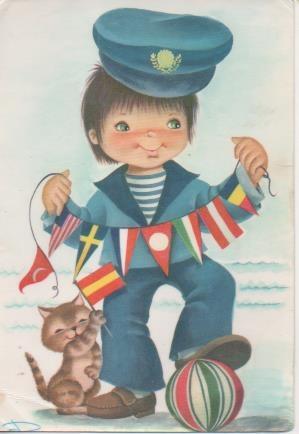 Imagen del vendedor de Postal E06601: Postal Vintage, nio marinero a la venta por EL BOLETIN