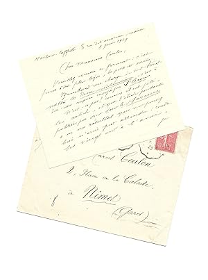 [RIMBAUD] Ernest DELAHAYE / Lettre autographe signée / Mauvais Sang / Une Saison en Enfer