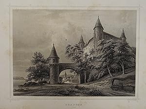 Granson (Waadt). Stahlstich v. Kurz nach C. Koehler. Darmstadt, G. G. Lange 1861, 13 x 18,5 cm