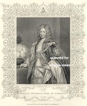 Historical Antique Portrait Print JOHN, DUKE OF MONTAGU