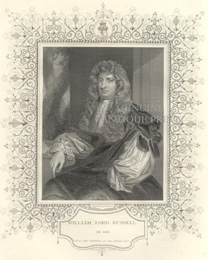 Historical Antique Portrait Print WILLIAM, LORD RUSSELL