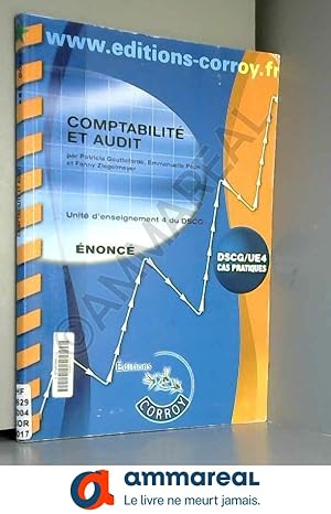 Imagen del vendedor de Comptabilit et audit - Enonc: Unit d'enseignement 4 du DSCG. Cas pratiques a la venta por Ammareal