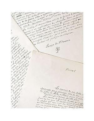 Louise de VILMORIN / Manuscrit autographe signé / Nerval