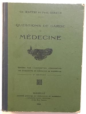 Image du vendeur pour Questions de garde de mdecine mis en vente par librairie philippe arnaiz