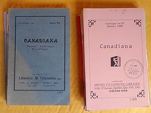 Librairie M. Villeneuve, Canadiana, puis Canadiana Michel Villeneuve libraire (15 catalogues)