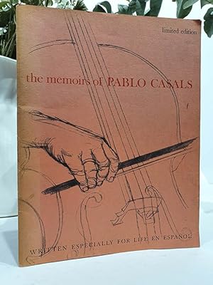 Immagine del venditore per The Memoirs of Pablo Casals, as told to Thomas Dozier. [Entrevista a Pablo Casals] venduto da Librera Miau