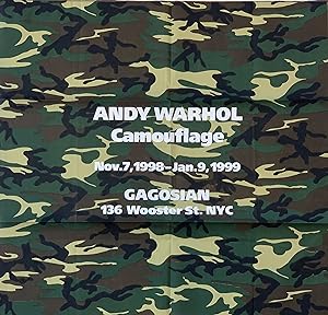 ANDY WARHOL: 1998 GAGOSIAN GALLERY FABRIC EXHIBITION POSTER FOR "CAMOUFLAGE"
