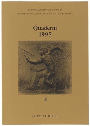 Seller image for QUADERNI DEL DIPARTIMENTO DI FILOLOGIA LINGUISTICA E TRADIZIONE CLASSICA - 1995.: for sale by Bergoglio Libri d'Epoca