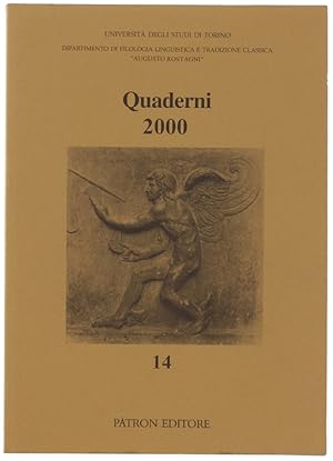 Seller image for QUADERNI DEL DIPARTIMENTO DI FILOLOGIA LINGUISTICA E TRADIZIONE CLASSICA "AUGUSTO ROSTAGNI" - 2000.: for sale by Bergoglio Libri d'Epoca