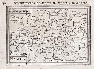 Image du vendeur pour Namur" - Namur Charleroi Dinant Huy Gembloux Belgique Belgien Belgium map Karte carte mis en vente par Antiquariat Steffen Vlkel GmbH