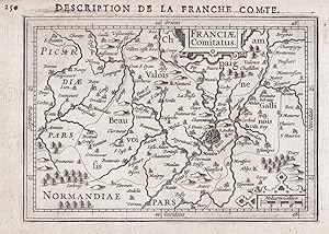 Image du vendeur pour Franciae Comitatus" - Ile-de-France Paris map Karte carte gravure mis en vente par Antiquariat Steffen Vlkel GmbH