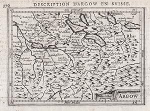Image du vendeur pour Argow" - Aargau Thunersee Vierwaldstttersee Schweiz Suisse Switzerland map Karte carte mis en vente par Antiquariat Steffen Vlkel GmbH
