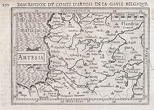 Image du vendeur pour Artesia" - Artois Pas-de-Calais Boulogne-sur-Mer map Karte carte mis en vente par Antiquariat Steffen Vlkel GmbH