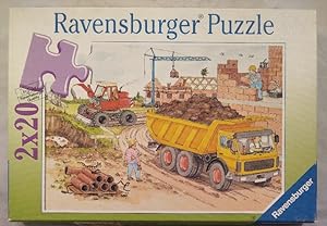Ravensburger 089086: Auf der Baustelle [2x20 Teile Puzzle]. Achtung: Nicht geeignet für Kinder un...