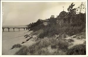 Foto Metschnikowo Neuhäuser Baltijsk Pillau Ostpreußen, Strandpartie, Brücke