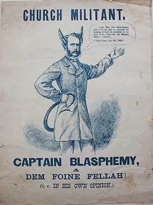 Imagen del vendedor de Church Militant. Captain Blasphemy, a Dem Foine Fellah! (i.e. in his own opinion) a la venta por Michael S. Kemp, Bookseller