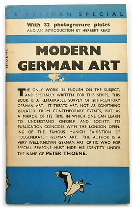 Seller image for Modern German Art (Pelican Special) for sale by PsychoBabel & Skoob Books