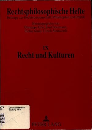 Seller image for Recht und Kulturen for sale by avelibro OHG