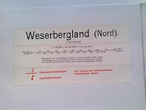 Weserbergland (Nord). (1cm-karte) im Maßstab 1 : 100 000 (1 cm der Karte = 1 km der Natur). Wande...